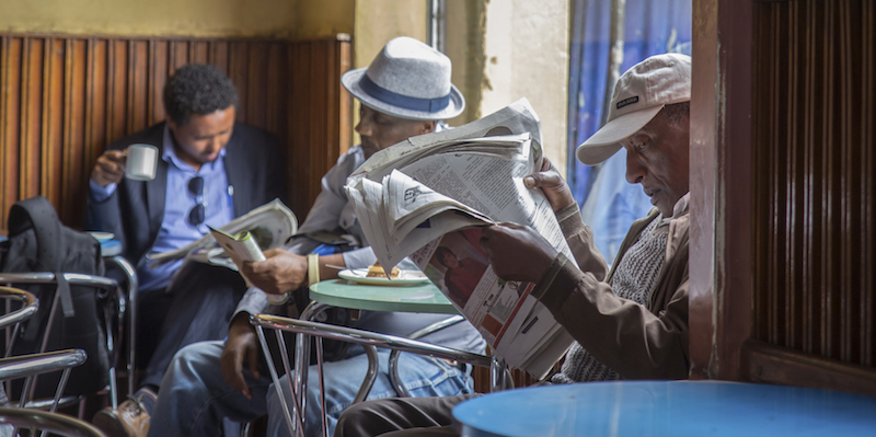 Tre uomini etiopi ad Addis Ababa, in Etiopia (AP Photo/Mulugeta Ayene, File)