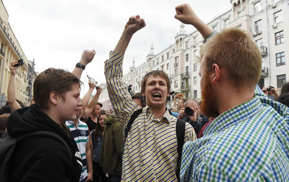manifestazione russia arresti