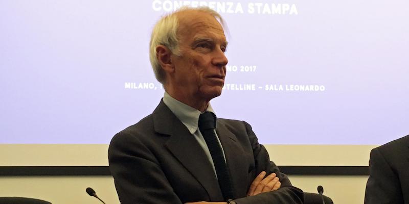 Ricardo Franco Levi, il nuovo presidente dell'AIE, al Palazzo delle Stelline di Milano, il 28 giugno 2016 (ANSA/Roberto Ritondale)