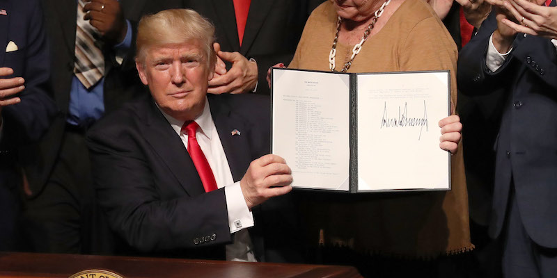 Il presidente degli Stati Uniti Donald Trump. (Joe Raedle/Getty Images)