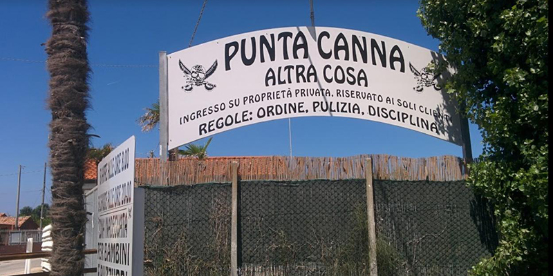 L'ingresso del lido "Punta Canna" sul litorale di Chioggia, in un'immagine ripresa da Google Maps. (ANSA)