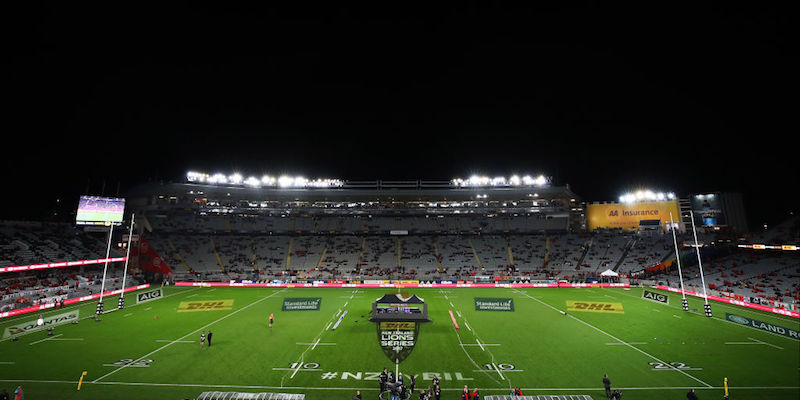 L'Eden Park di Auckland prima dell'ultima partita tra All Blacks e British Lions (Hannah Peters/Getty Images)
