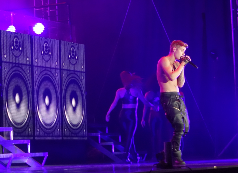 Justin Bieber durante il suo concerto a Pechino nel 2013. (Imaginechina via AP Images)