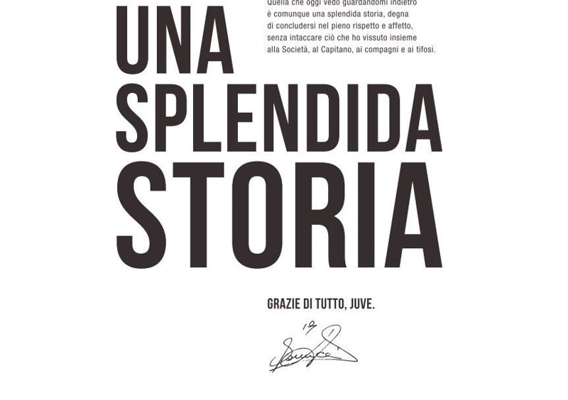 Il messaggio di Bonucci per salutare i tifosi della Juventus, sulla Gazzetta