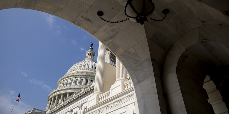La sede del Congresso, il Capitol Building, a Washington, il 17 luglio 2017 (AP Photo/Andrew Harnik)