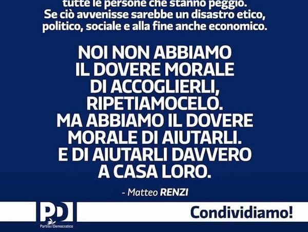 Non aiutiamoli, e non a casa loro