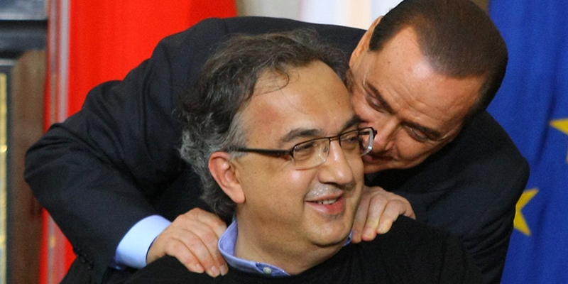 Silvio Berlusconi e Sergio Marchionne, Roma, 6 luglio 2009
(©Roberto Monaldo / LaPresse)