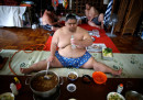 La giornata di un lottatore di sumo