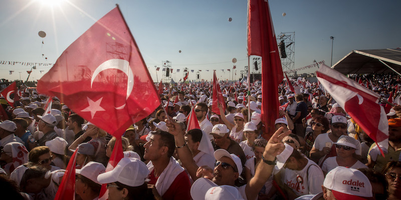 La manifestazione finale della "Marcia della giustizia", Istanbul, 9 luglio 2017
(Chris McGrath/Getty Images)