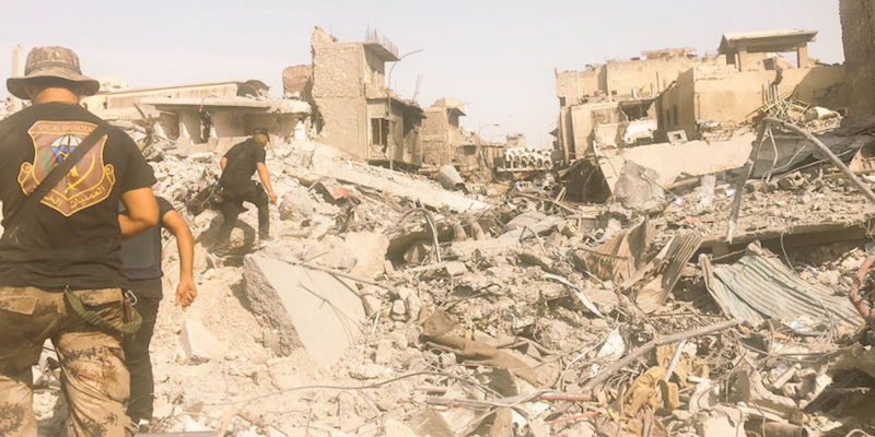 Una foto scattata nella parte occidentale di Mosul da Rukmini Callimachi, giornalista del New York Times