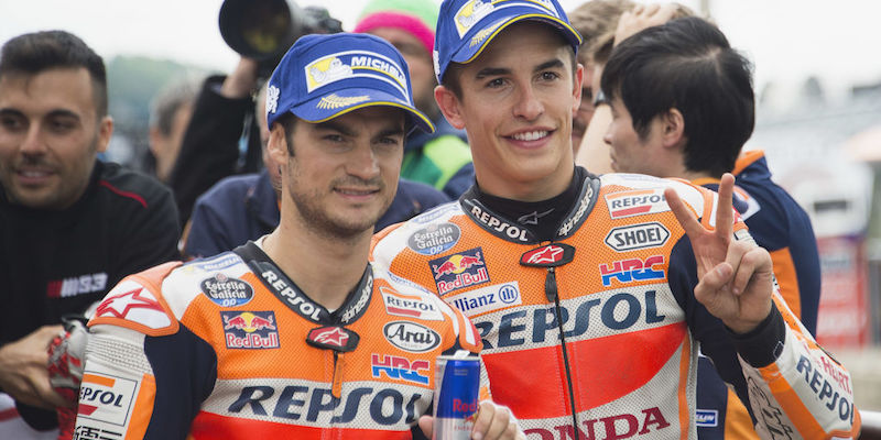 Dani Pedrosa e Marc Marquez, piloti spagnoli della Honda (Mirco Lazzari gp/Getty Images)