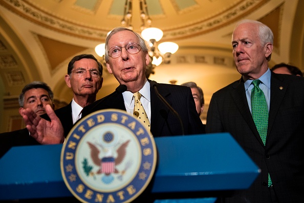 Il capo dei Repubblicani al Senato, Mitch McConnell(
BRENDAN SMIALOWSKI/AFP/Getty Images)