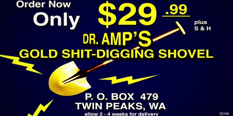 Se state guardando la terza stagione di "Twin Peaks" forse vorreste comprare anche voi un badile dorato