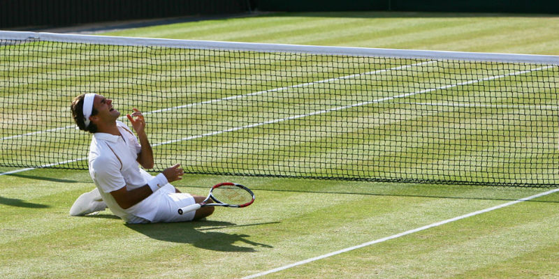 Roger Federer nel 2007, l'anno in cui vinse contro Rafael Nadal. (Ryan Pierse/Getty Images)