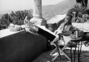 Veranda, Costa Azzurra, macchina da scrivere e Gloria Swanson