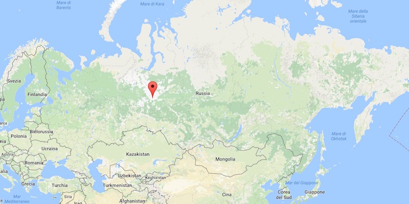 La posizione di Surgut, in Russia