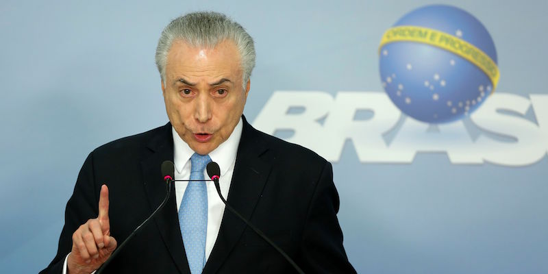 Il presidente brasiliano Michel Temer (SERGIO LIMA/AFP/Getty Images)