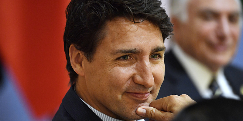 Justin Trudeau al G20 di Amburgo, 7 luglio 2017 (John Mcdougall/picture-alliance/dpa/AP Images)