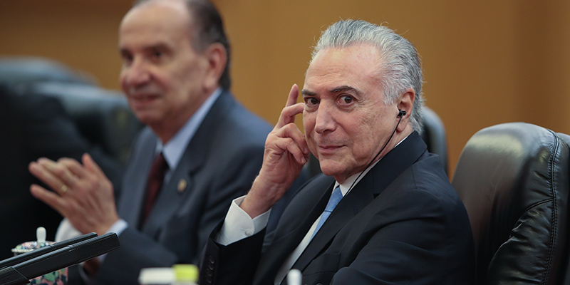 Michel Temer a Pechino , 1 settembre 2017
(Lintao Zhang/Pool/Getty Images)