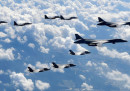 Un gruppo di aerei militari americani ha volato vicino alle coste della Corea del Nord