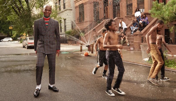 Dapper Dan nella campagna pubblicitaria di Gucci 2018 (Gucci/Glen Luchford)