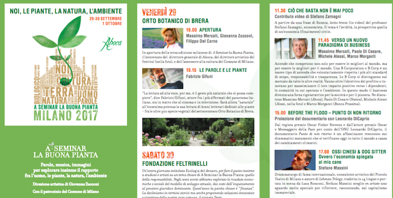 La nuova edizione di "A seminar la buona pianta" sarà a Milano dal 29 settembre all'1 ottobre