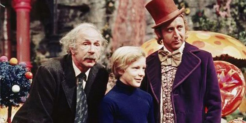 Jack Albertson, Peter Ostrum e Gene Wilder in "Willy Wonka e la fabbrica di cioccolato" (1971)