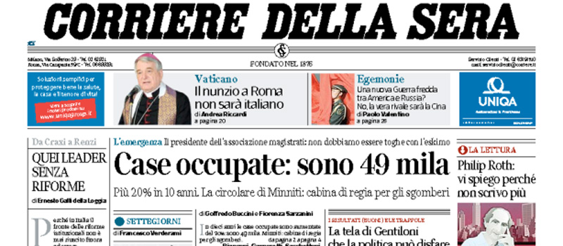Le prime pagine di sabato 2 settembre 2017
