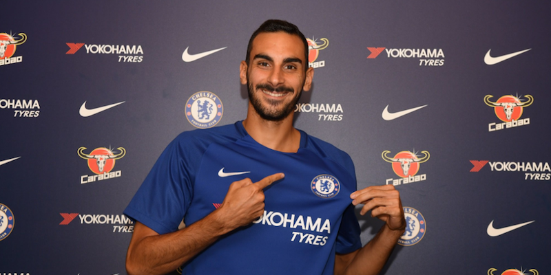 Davide Zappacosta con la maglia del Chelsea (Chelsea FC)