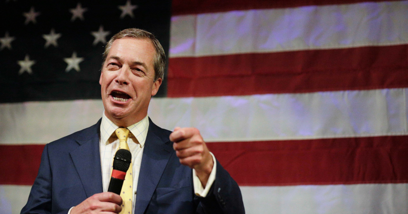 Nigel Farage a un evento organizzato da Roy Moore in Alabama.(AP Photo/Brynn Anderson)