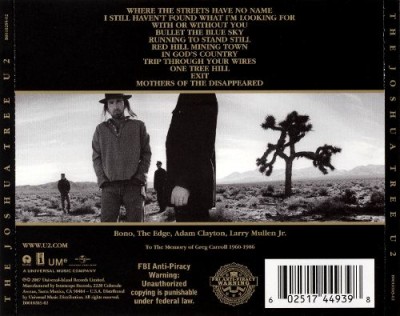 The Joshua Tree (1987) comincia coi tre singoli: Where the Streets, I Still Haven't Found e With or Without You.
