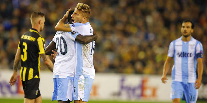 Ciro Immobile e Felipe Caicedo (AP Photo/Peter Dejong)