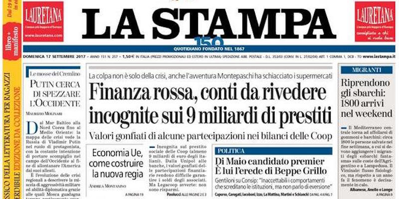 Le prime pagine di domenica 17 settembre 2017