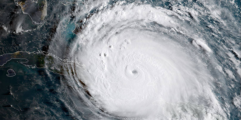 L'uragano Irma in un'immagine satellitare (NOAA/CIRA)
