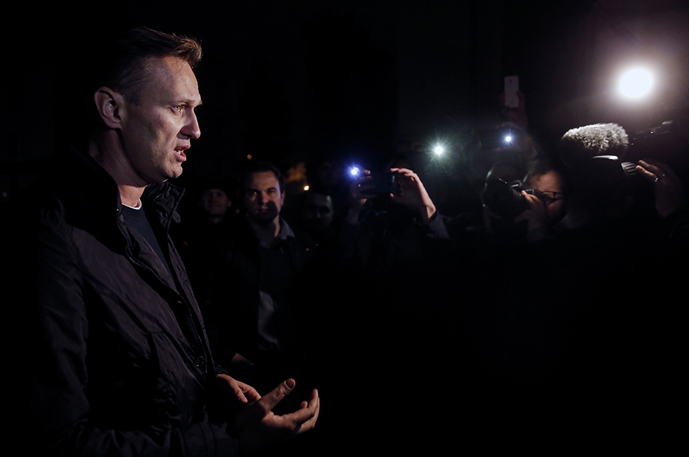 Alexei Navalny a Mosca, 29 settembre 2017
(MAXIM ZMEYEV/AFP/Getty Images)