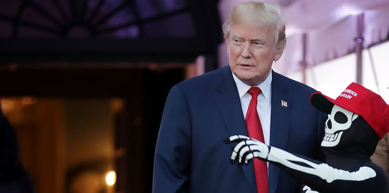 Donald Trump durante la festa di Halloween alla Casa Bianca
(Chip Somodevilla/Getty Images)