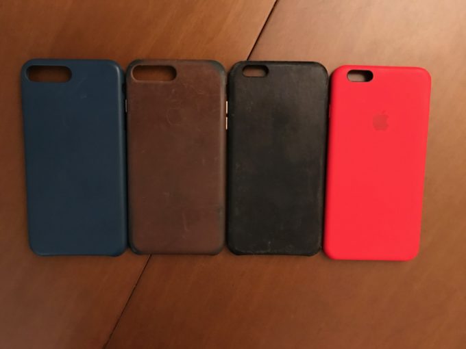 Quattro generazioni di cover iPhone Plus: 6, 6s, 7 e 8