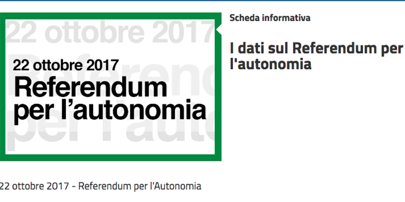 La regione Lombardia non ha ancora diffuso i risultati ufficiali del referendum sull’autonomia