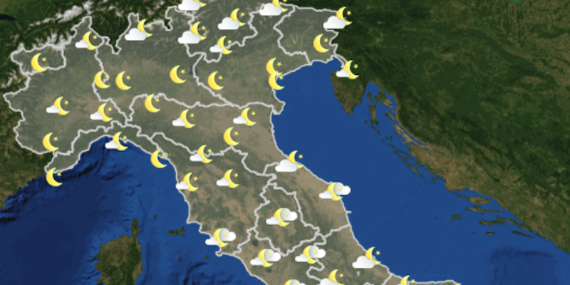 Le previsioni del tempo per venerdì 27 ottobre