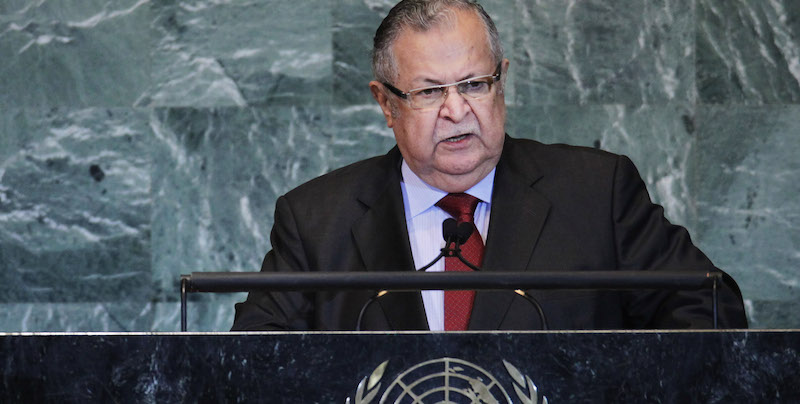 Jalal Talabani all'Assemblea generale delle Nazioni Unite a New York, nel 2011
(Spencer Platt/Getty Images)