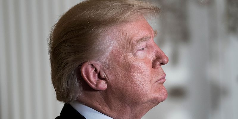Donald Trump il 6 ottobre 2017 (BRENDAN SMIALOWSKI/AFP/Getty Images)