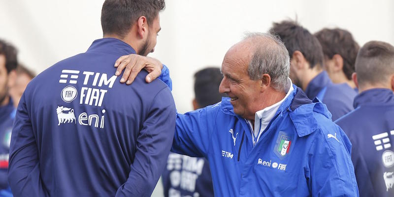 Il c.t. Giampiero Ventura durante un allenamento della Nazionale (LaPresse)