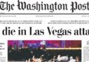 Le prime pagine dei giornali statunitensi sulla strage di Las Vegas