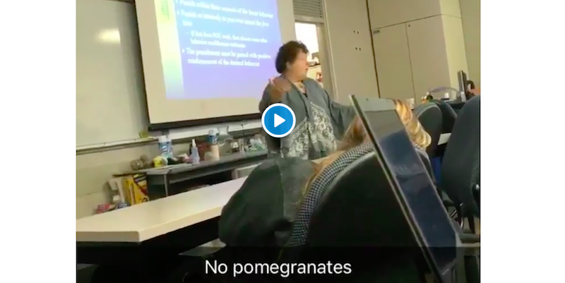 Diciamo insieme un grande No ai melograni