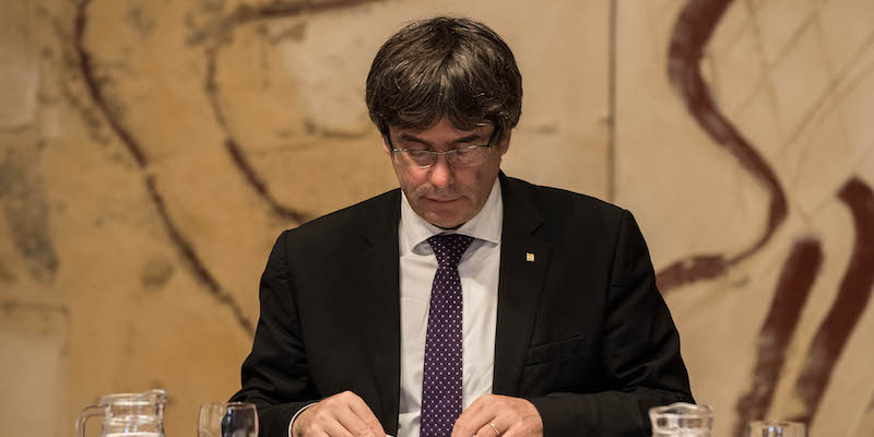 Il presidente catalano Carles Puigdemont (David Ramos/Getty Images)