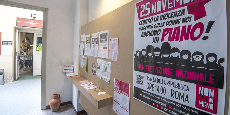 La Casa Internazionale delle Donne nel quartiere Trastevere a Roma, 9 novembre 2017 (ANSA/CLAUDIO PERI)