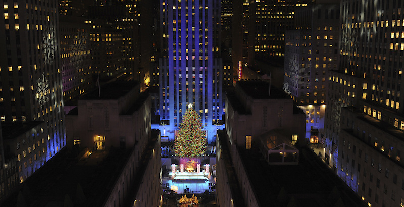 L'albero di Natale del Rockefeller Center, New York, 29 novembre 2017
(Diane Bondareff/AP Images for Tishman Speyer)