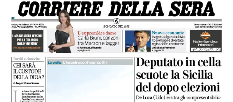 Le prime pagine di giovedì 9 novembre 2017