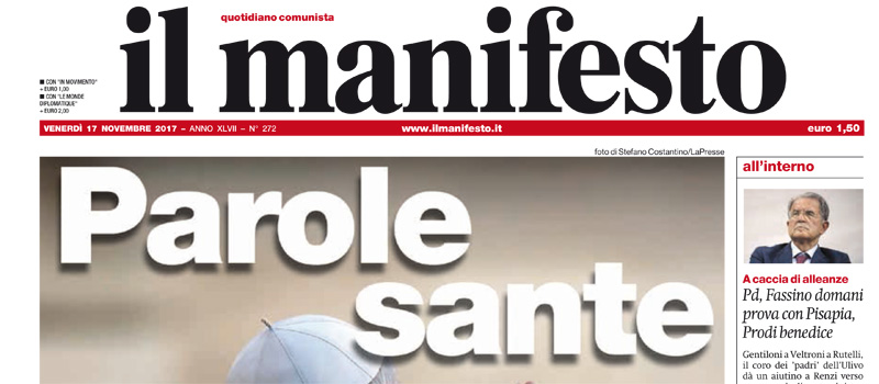 Le prime pagine di venerdì 17 novembre 2017
