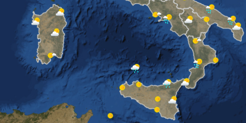 Le previsioni meteo per giovedì 9 novembre